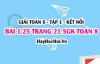 Bài 1.25 SGK Toán 8 tập 1 Kết nối tri thức